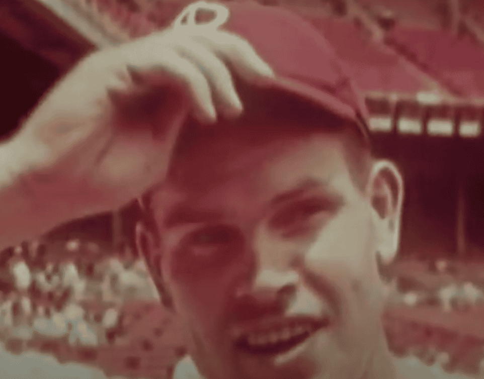 Robin Roberts in action, showcasing his legendary pitching skills from the '50s.